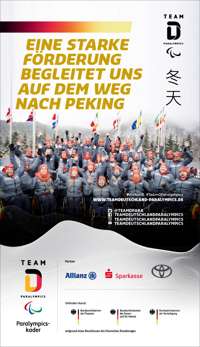 Anzeige - Förderung Team Deutschland Paralympics